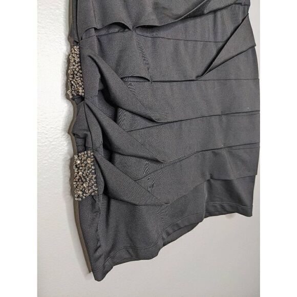Nikibiki Strapless Bejeweled Black Mini Dress Small - Picture 10 of 13